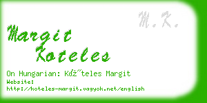 margit koteles business card