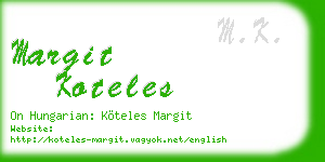 margit koteles business card